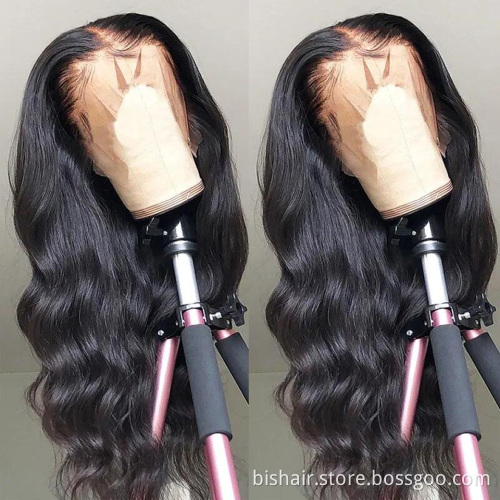 13x4 frontal Wig Brazilian human hair 12" to 28" silk straight body wave kinky curly Virgin hair wigs long Afro wigs for women